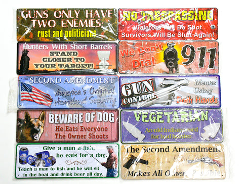 Tin Signs-Small 10.5"x 3.75"
